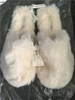 Fat Face Freya Fur Mule Size M 5-7 / 38-40 Ladies BNWT Rrp £25.