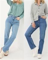 Fat Face Women's High Waist Comfort Straight Jeans - UK-16 Regular