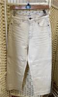 FAT FACE LADIES JEANS ECRU DENIM SALCOMBE CROP Stretch cropped 8 Regular SAN27 - 8 Regular