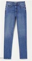 Fat Face High Waist Straight Jeans - (Blue Denim - 873) - UK 12- Short Regular