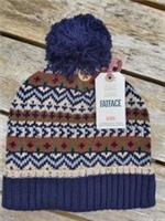 New Medium BOY GIRL Navy FAT FACE BOBBLE Pompom Unisex BEANIE Hat Tags