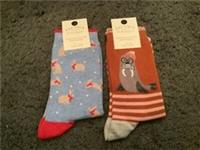 FAT FACE Womens walrus Socks & rabbit socks BNWT one size 4-7 Rrp £14