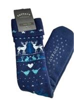 FatFace One Size Navy Blue Knee-High Christmas Socks