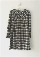 Fat Face Dress Women's Flannel Brushed Cotton Check Plaid Pockets Size 12 - New - 12 Regular