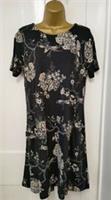 BNWOT Fat Face Black Floral Cotton Pocket Tunic Dress Size 10. Z3 - 10 Regular