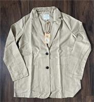 Fatface Womens Linen Blazer Workwear, Beige - Size 10 - 10 Regular