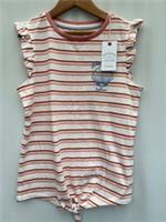 Girls Striped Knot Front T-Shirt Age 10/11 Fat Face Cotton