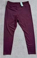 Fat Face Ebb & Flow Venus Dark Red Animal Print Active Wear Leggings Size 18 - 18 Plus
