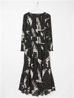 FAT FACE COOPER & BLACK LADIES DRESS ELAINE SWALLOWS MIDI LINED METALLIC 20 (CH) - 20 Regular