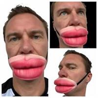 Funny Half Face Big Lips Mask Fat Lip Mouth Cover Adult Child Stag Party Access