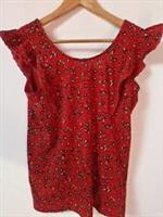 Fat Face Tia Brushstoke Floral Frill Crochet Edge Blouse Top Size 8 - 8 Regular