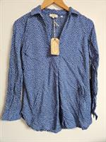 Fat Face Ditsy Floral Blue Tunic Blouse Size 6 8 - 6 Regular