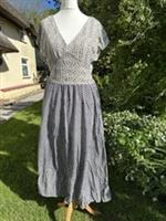 Bnwt FatFace Rae Black Star Geo Midi Dress Sz 12 R - 12 Regular