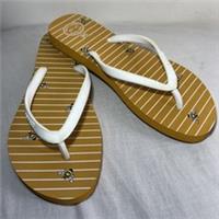Fat Face Flip Flops Bee Design Ladies 38/ UK 5 Yellow Mustard