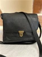 FAT FACE black rustic leather small satchel saddle xb shoulder bag