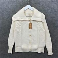 Fat Face Jumper Womens UK 12 Beige Raya Collared Cardigan Sweatshirt Knit BNWT - 12 Regular