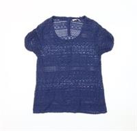 Womens UK Size 12 FatFace Blue Cotton Blouse