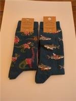 Fat Face Christmas Novelty Socks X2 Pair Size 6.5-9