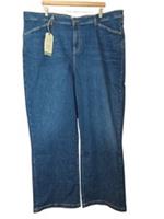 Fat Face Womens Eco Denim UK 24L Elise Wide Leg Stretch W22" iL 32" Brand New - 24 Regular