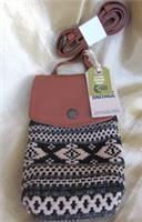 Fat Face Womens Leather & Woven Batik Crossbody Phone Bag Handbag Purse New Tags - Small Regular