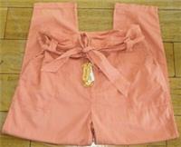 BNWT Fat Face Womens Dusky Pink Belted Pockets Paperbag Trousers Size 18 - 18 Regular