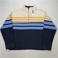 Fat Face Airlie 1/4 Zip Jumper Quarter Zip Stripe Yellow Green Womens New Tags - 12 Regular
