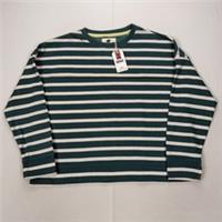 Fat Face Airlie Breton Stripe Jumper Sweatshirt Sweater Green White New With Tag - 16 Regular