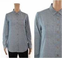 ex Fat Face Denim Chambrey Cotton Boyfriend Shirt - 6 Regular