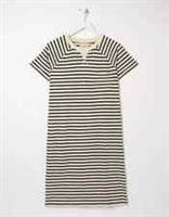 EX FAT FACE LADIES STRIPE SWEAT DRESS IVORY NEW (ref 120) SALE - 12 Regular