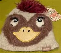 FATFACE Warm Winter Wool Knitted Elsie Emu Beanie Hat Size S (16" Circumference)