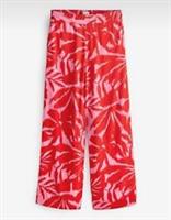 FAT FACE Ikat Leaves Red Palazzo Trousers. Size UK 14 Regular. *NEW* - 14 Regular