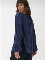 FAT FACE Lily Navy Spot Top. Size UK 12. *NEW* RRP £39.50 - 12 Regular
