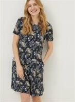 FAT FACE Simone Navy Floral Print Dress. Size UK 16. *NEW* - 16 Regular
