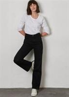 FAT FACE Elise Wide Leg Jeans. Black. Size UK 12 Regular. RRP £59. *NEW* - 12 Regular