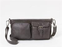 FAT FACE The Lara Utility Crossbody Leather Bag. Charcoal. *NEW* RRP £75