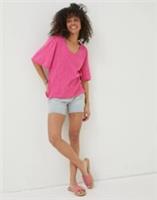 FAT FACE Angela Knitted Top, V-Neck. Size UK 12. *NEW* RRP £46 - 12 Regular