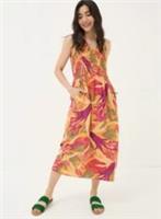 FAT FACE Aria Tropical Floral Midi Dress. Size UK 12 Regular .RRP £69. *NEW* - 12 Regular