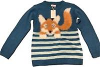 Fat Face Felicity Fox Girls Teal Jumper Cotton Blend 9-10 £28 BNWT