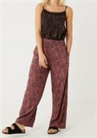FAT FACE Wb Wide Leg Trousers Spot, Brown. Size UK 12 Long. *NEW* RRP £49. 50 - 12 Regular