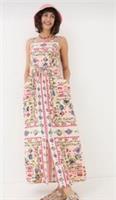 FAT FACE Carmen Natural Trail Marks Maxi Dress. Size UK 12 Regular. RRP £65.*NEW - 12 Regular