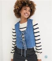 FAT FACE Alba Denim Waistcoat. Size UK 16. *New With Tags* - 16 Regular
