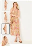 FAT FACE Aria Multi Air Patchwork Midi Dress.Size UK 18 Regular. RRP £65 *NEW* - 18 Regular