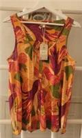 FAT FACE Flora Tropical Floral Vest Top. Size UK 14 *New With Tags* RRP £32 - 14 Regular