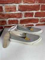 New Fat Face Blue Grey Canvas Slip On Pumps Trainers Flats Shoes Size UK 6 Eu 39