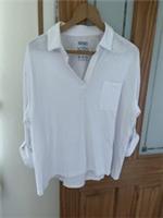 Fat Face White 100% Organic Cotton Top 18 - 18 Regular