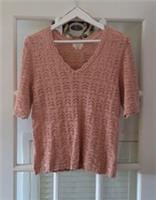 FAT FACE Vienna Crochet Top, Knitted. Size UK 12. *New Without Tags*. Dusky Pin. - UK 12 Regular
