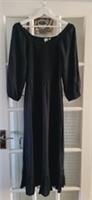 FAT FACE Adele Shirred Black Midi Dress. Size UK 12 . **NEW** RRP £69 - 12 Regular