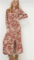 FAT FACE Haldon Watercolour Midi Brown Dress. Size UK 14 Regular.RRP £69. *NWT* - 14 Regular