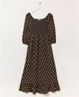 FAT FACE Adele Woodblock Midi Dress. Size UK 14 R. *New With Tags* RRP £69 - 14 Petites