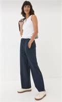 FAT FACE Ely Wide Leg Navy Trousers. Size UK 12 Short. RRP £45. .*New With Tags* - 12 Petites